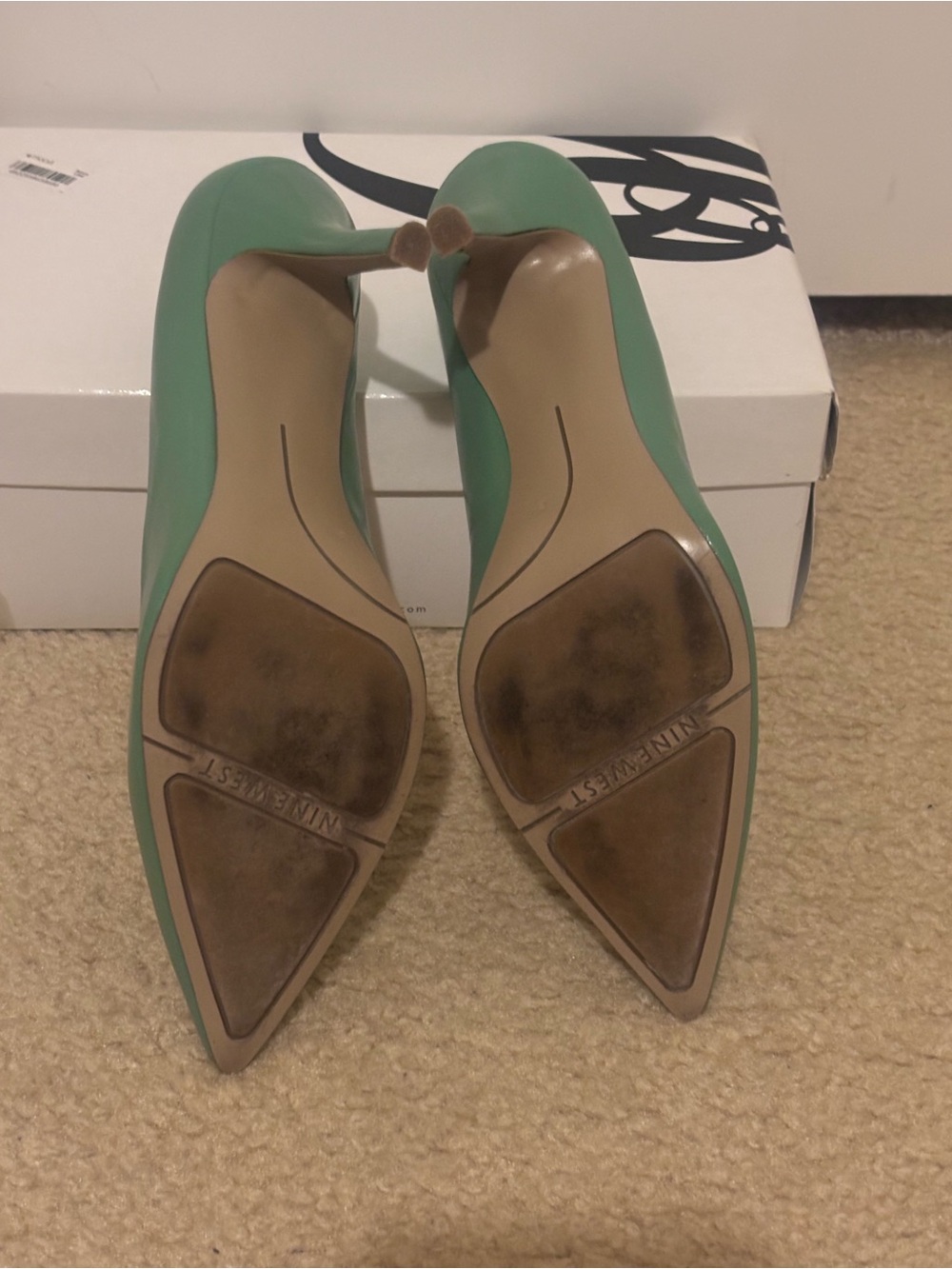 Nine West Green Pointed Toe Pumps - Picture 5 of 5